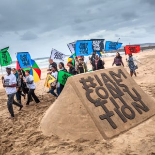 Constitution Hill: Thumb Marching To The Iam Constitution Beach Monument Celebrating 20 Years Of Constitution In Durban 1024