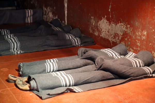 Constitution Hill: Prisoners slept side by side in overcrowded cells ruled by prison gangs.