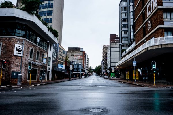 Constitution Hill: Braamfontein, the cultural and student hub of Joburg deserted at 3pm in the afternoon