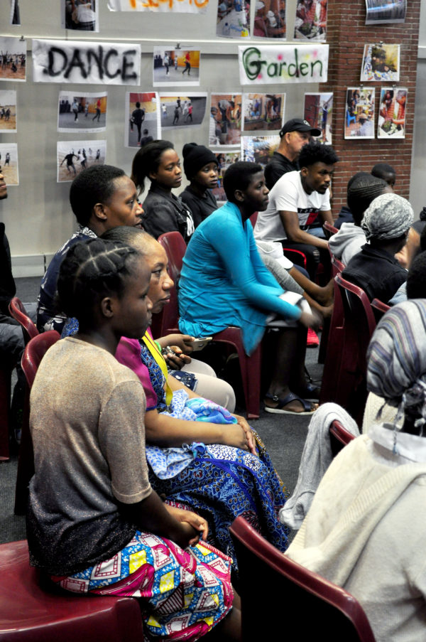 Constitution Hill: Refugees tell their stories at a Refugee Social Services event aimed at building solidarity between young South Africans and refugees.