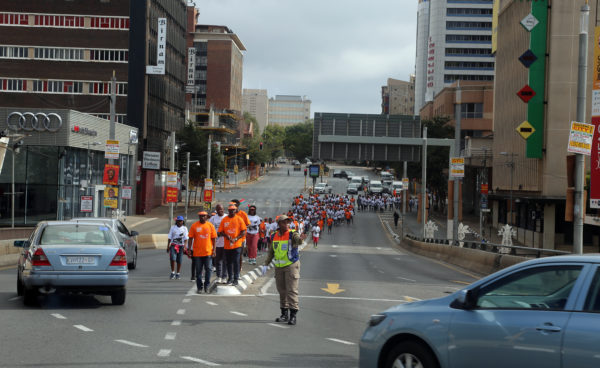 Constitution Hill: The walk was well organised, with loads of marshals and police assisting the walkers.