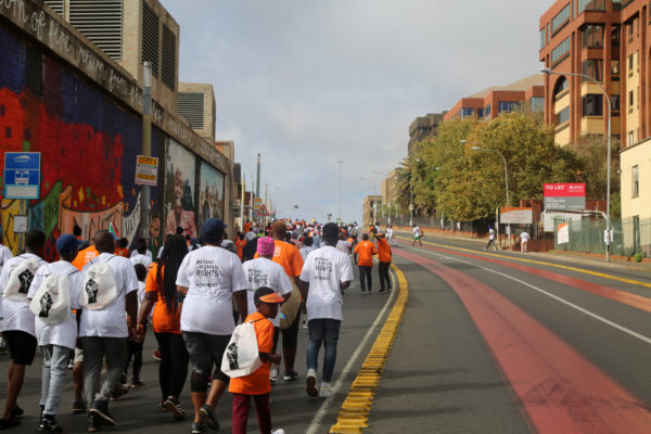 Constitution Hill: Heading up the hill into Braamfontein, with Constitution Hill on the left.