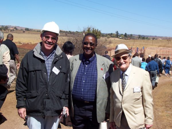 Constitution Hill: Michael Worsnip, pictured with Barney Pityana and the late Prof. Phillip Tobias. (Image: supplied)