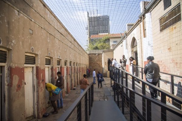 Constitution Hill: Visitors explore the isolation cells at Number Four.